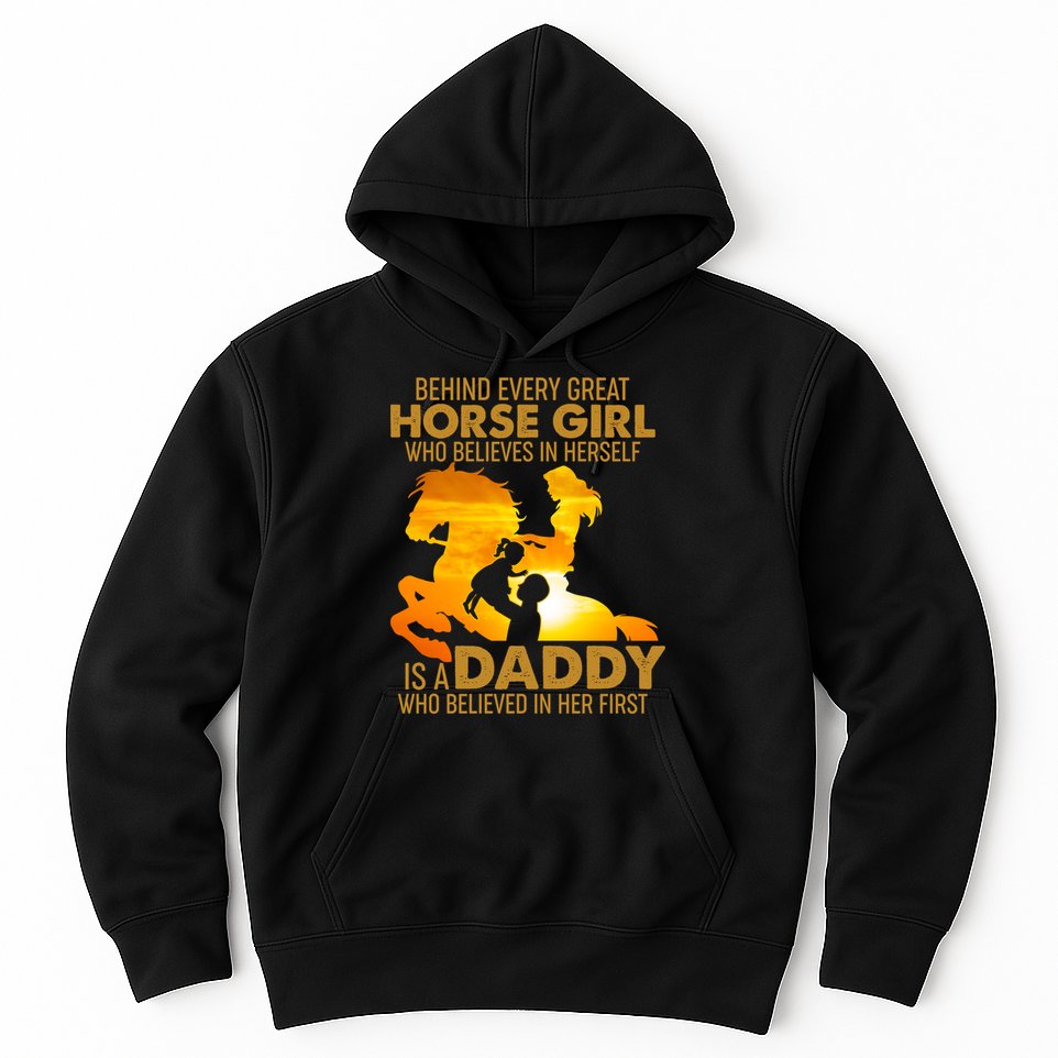 Behind Every Great Horse Girl Is A Daddy Who Believed In Her First Hoodie