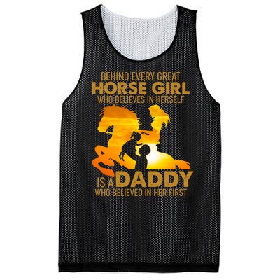 Behind Every Great Horse Girl Is A Daddy Who Believed In Her First Mesh Reversible Basketball Jersey Tank