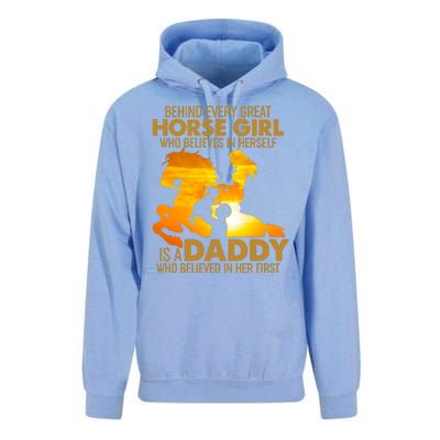 Behind Every Great Horse Girl Is A Daddy Who Believed In Her First Unisex Surf Hoodie