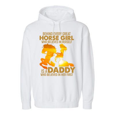 Behind Every Great Horse Girl Is A Daddy Who Believed In Her First Garment-Dyed Fleece Hoodie