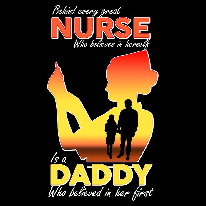 Behind Every Great Nurse Is A Daddy Cooling Performance Crew T-Shirt