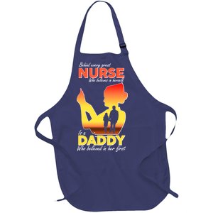 Behind Every Great Nurse Is A Daddy Full-Length Apron With Pockets