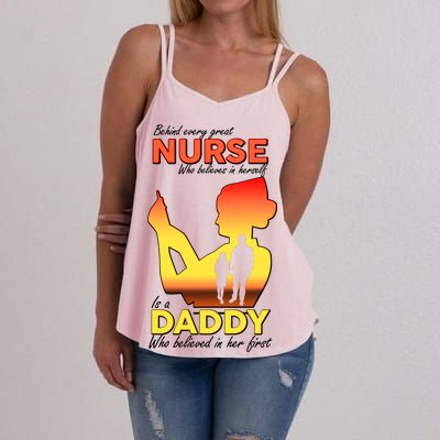 Behind Every Great Nurse Is A Daddy Women's Strappy Tank