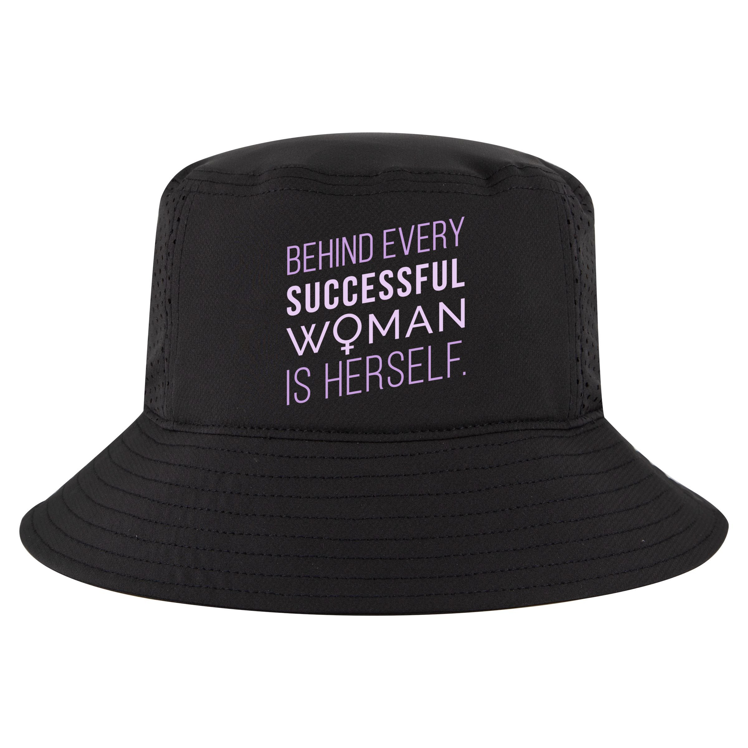Behind Every Successful Woman Is Herself Cool Comfort Performance Bucket Hat