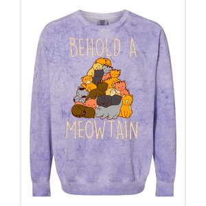 Behold A Meowtian Cats Colorblast Crewneck Sweatshirt