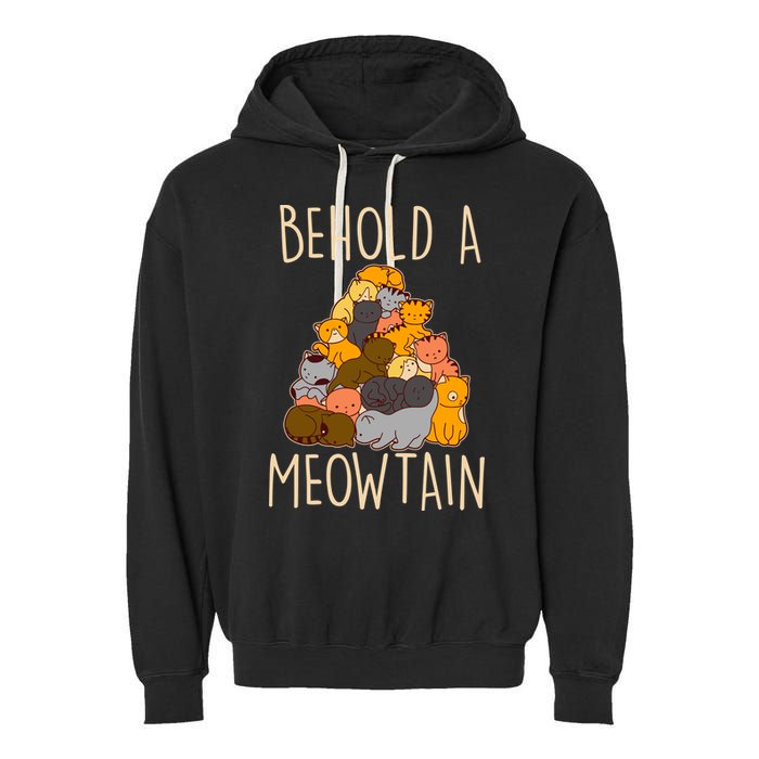 Behold A Meowtian Cats Garment-Dyed Fleece Hoodie