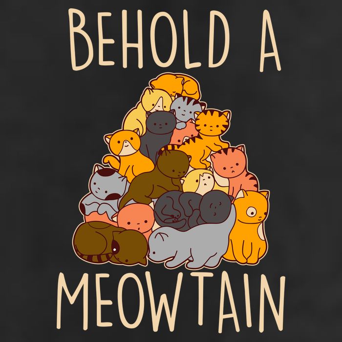 Behold A Meowtian Cats Garment-Dyed Fleece Hoodie