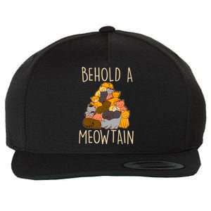 Behold A Meowtian Cats Wool Snapback Cap