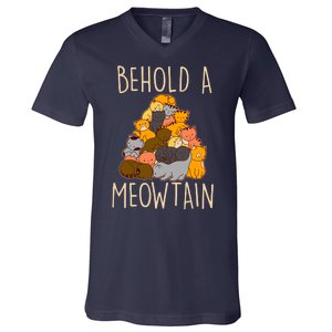 Behold A Meowtian Cats V-Neck T-Shirt