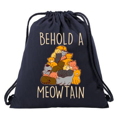 Behold A Meowtian Cats Drawstring Bag