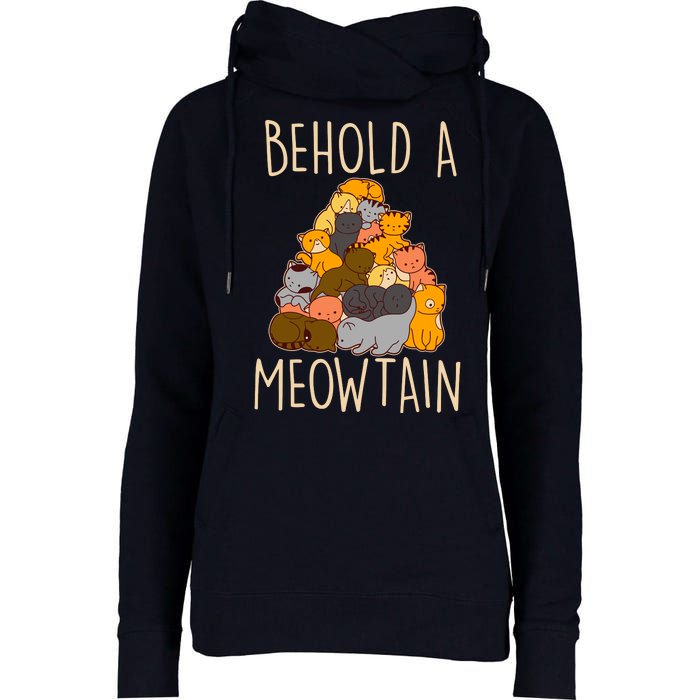 Behold A Meowtian Cats Womens Funnel Neck Pullover Hood