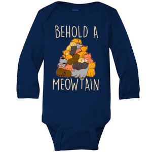 Behold A Meowtian Cats Baby Long Sleeve Bodysuit