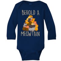 Behold A Meowtian Cats Baby Long Sleeve Bodysuit