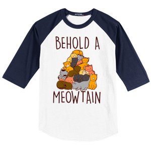 Behold A Meowtian Cats Baseball Sleeve Shirt