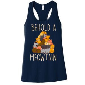 Behold A Meowtian Cats Women's Racerback Tank