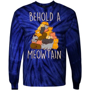 Behold A Meowtian Cats Tie-Dye Long Sleeve Shirt