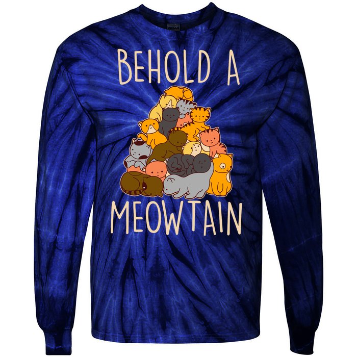 Behold A Meowtian Cats Tie-Dye Long Sleeve Shirt