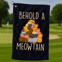 Behold A Meowtian Cats Golf Towel