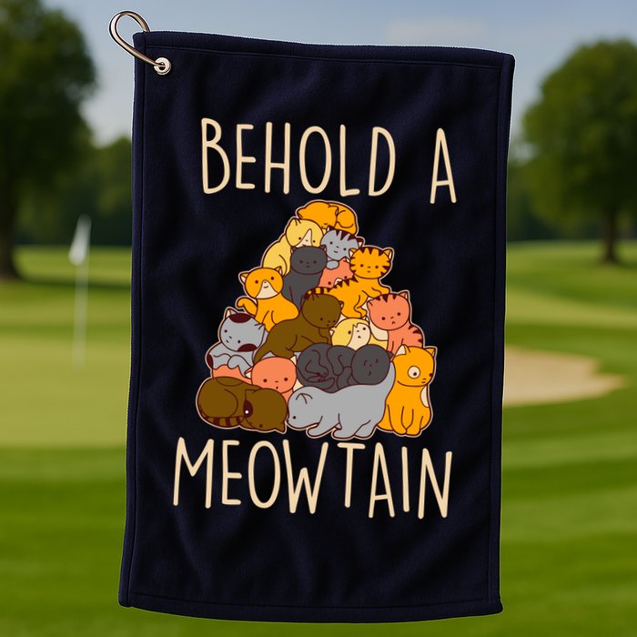 Behold A Meowtian Cats Golf Towel