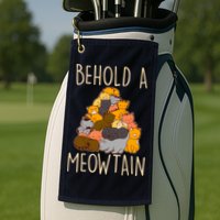 Behold A Meowtian Cats Golf Towel
