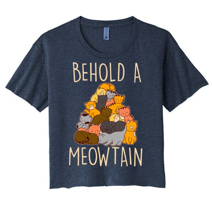 Behold A Meowtian Cats Women's Crop Top Tee