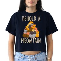 Behold A Meowtian Cats Women's Crop Top Tee