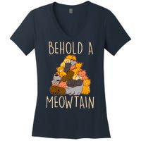 Behold A Meowtian Cats Women's V-Neck T-Shirt