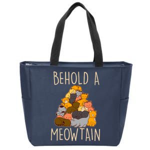 Behold A Meowtian Cats Zip Tote Bag