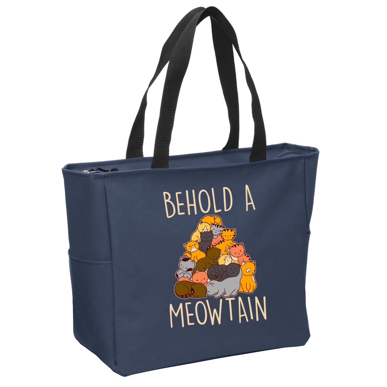 Behold A Meowtian Cats Zip Tote Bag