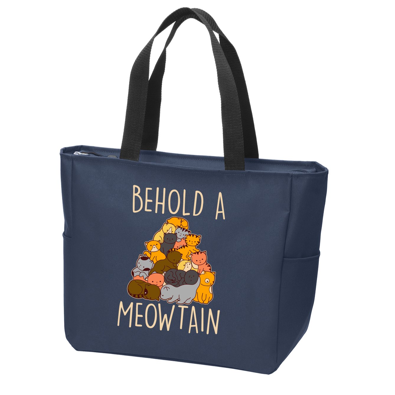 Behold A Meowtian Cats Zip Tote Bag