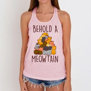 Behold A Meowtian Cats Women's Knotted Racerback Tank