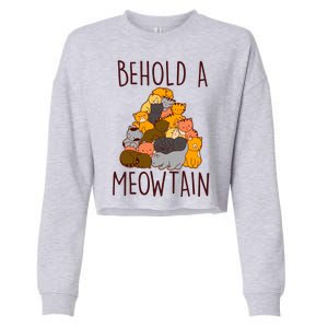 Behold A Meowtian Cats Cropped Pullover Crew