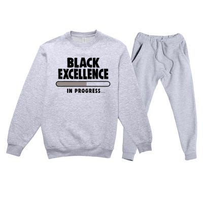 Black Excellence In Progress Black History Wo African Premium Crewneck Sweatsuit Set