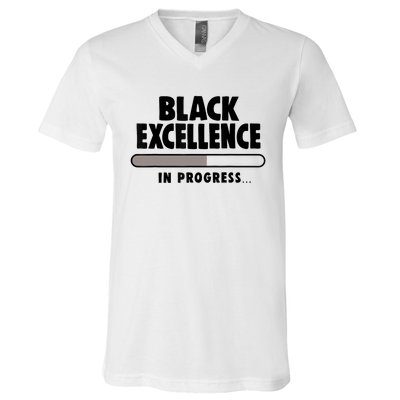 Black Excellence In Progress Black History Wo African V-Neck T-Shirt