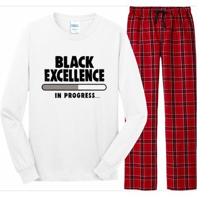 Black Excellence In Progress Black History Wo African Long Sleeve Pajama Set