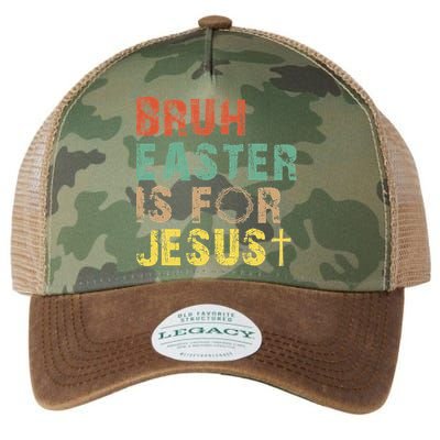 Bruh Easter Is For Jesus Christian Religious Women Gift Legacy Tie Dye Trucker Hat