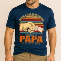 Being A Dad Is An Honor Being Papa Is Priceless Cooling Performance Crew T-Shirt