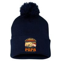 Being A Dad Is An Honor Being Papa Is Priceless Pom Pom 12in Knit Beanie