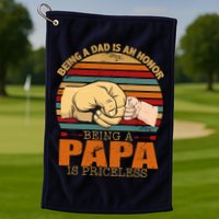 Being A Dad Is An Honor Being Papa Is Priceless Golf Towel