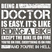 Being A Doctor Is Easy Cotton Canvas Backpack