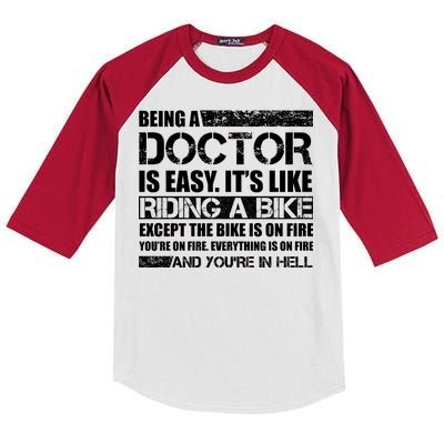 Being A Doctor Is Easy Kids Colorblock Raglan Jersey