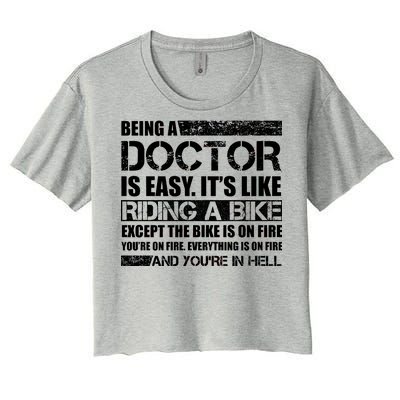 Being A Doctor Is Easy Women's Crop Top Tee