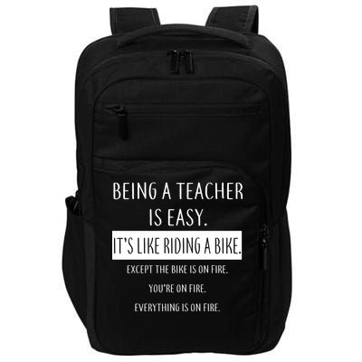 Being A Teacher Is Like Riding A Bike Impact Tech Backpack