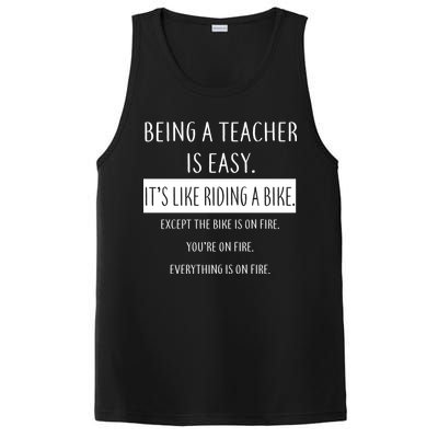 Being A Teacher Is Like Riding A Bike PosiCharge Competitor Tank