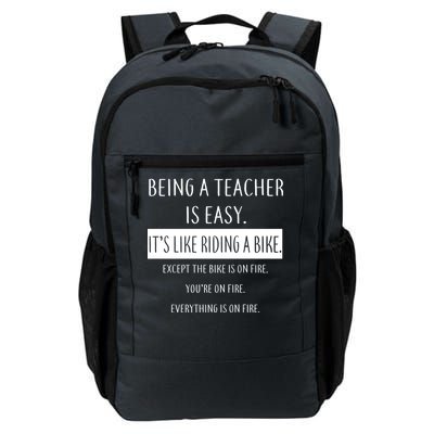 Being A Teacher Is Like Riding A Bike Daily Commute Backpack