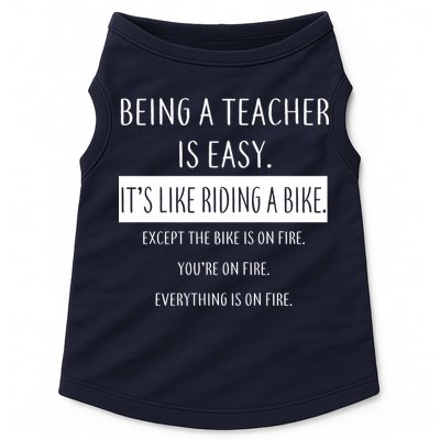 Being A Teacher Is Like Riding A Bike Doggie Tank