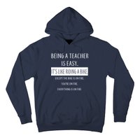 Being A Teacher Is Like Riding A Bike Hoodie