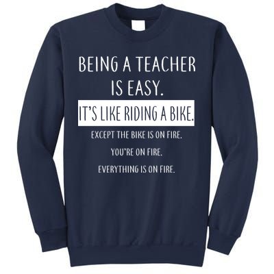 Being A Teacher Is Like Riding A Bike Sweatshirt