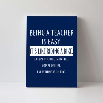 Being A Teacher Is Like Riding A Bike Canvas