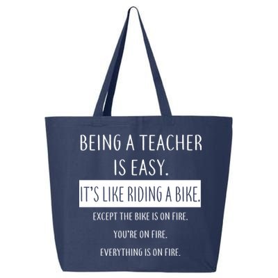 Being A Teacher Is Like Riding A Bike 25L Jumbo Tote